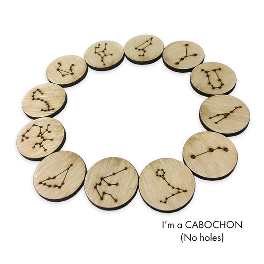 Cabochon Constellation round laser cut charm