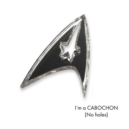 Cabochon Star Trek logo laser cut