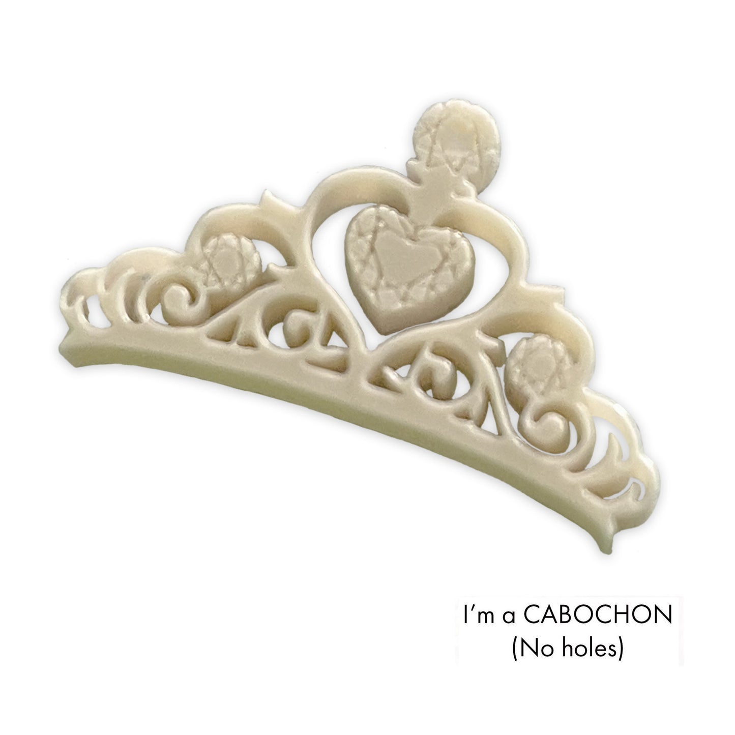 Cabochon Tiara crown laser cut