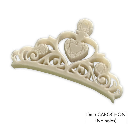 Cabochon Tiara crown laser cut