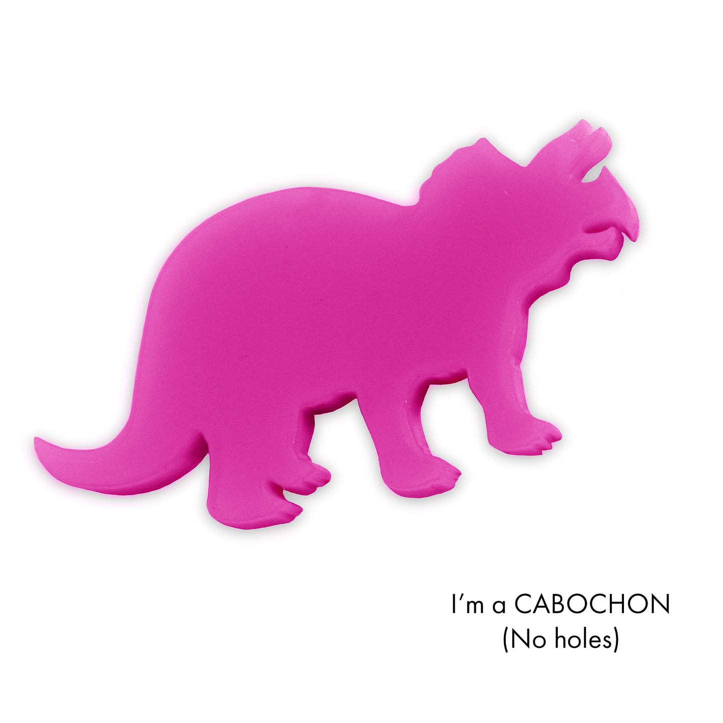 Cabochon Triceratops Dinosaur laser cut