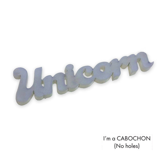 Cabochon Unicorn laser cut word