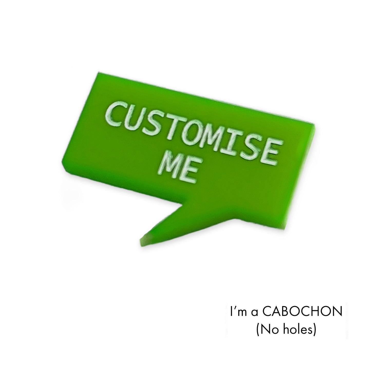 Cabochon Custom Rectangle Speech bubble