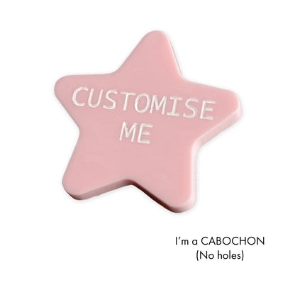 Cabochon custom Star laser cut