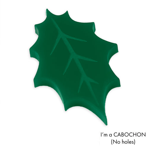 Cabochon Holly leaf laser cut