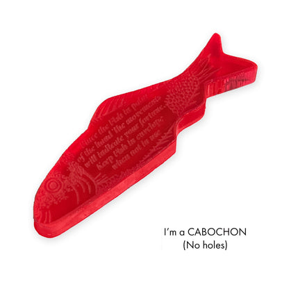 Cabochon The 'Fortune Teller fish' laser cut