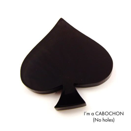 Cabochon Spade (card suit) laser cut