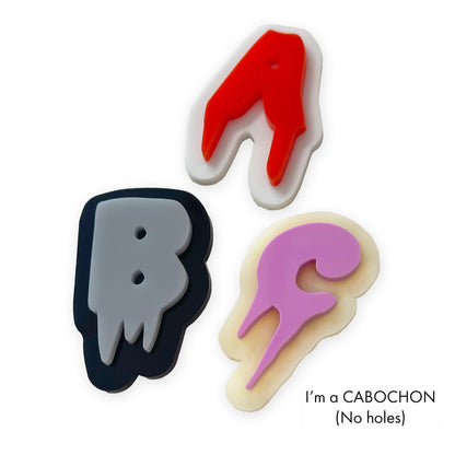 Cabochon Creepy font letter deluxe