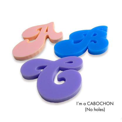 Cabochon Candy letter or number laser cut