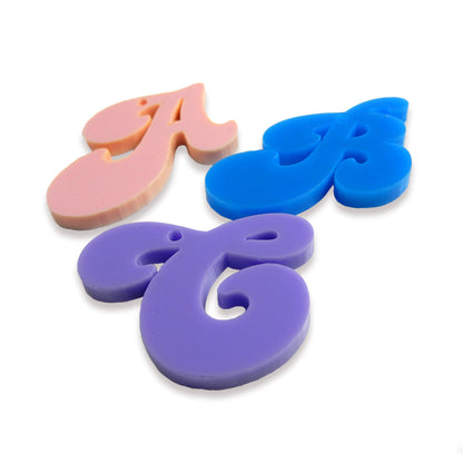 Candy letter or number laser cut charm