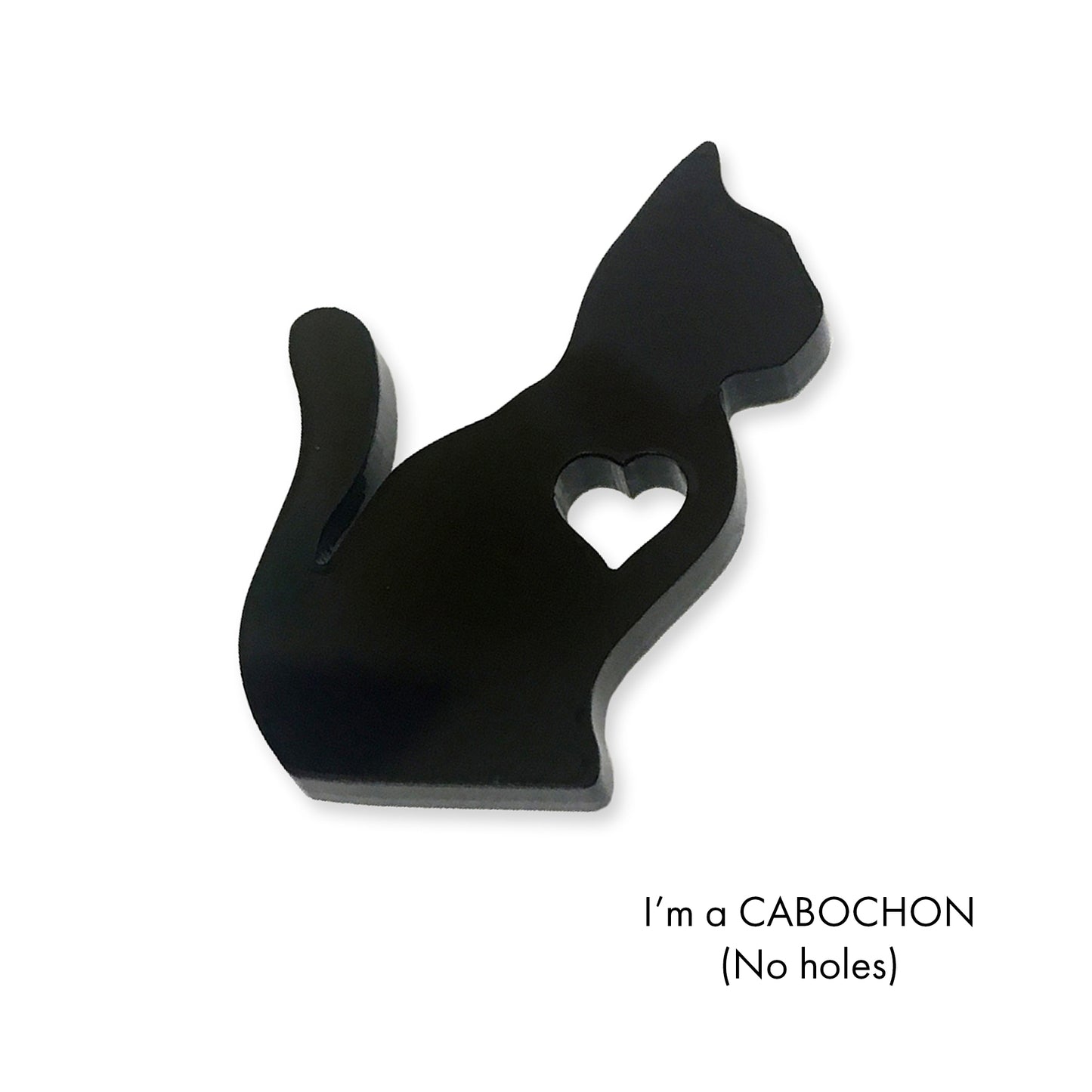 Cabochon Cat LOVE laser cut