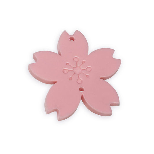 Sakura cherry blossom, 2 hole charm