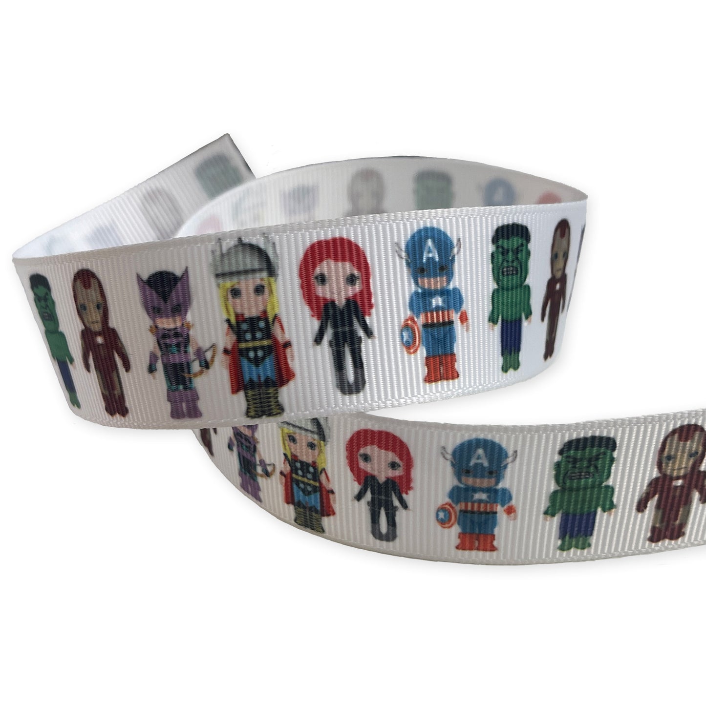 Comic book chibi character grosgrain ribbon, 1 metre x 2.5cm