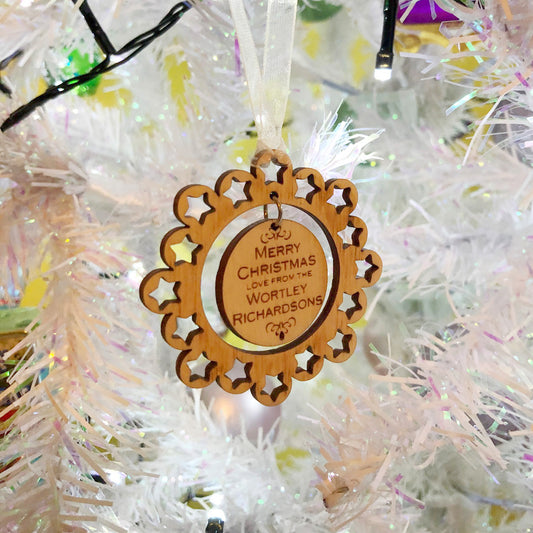 Christmas love from, tree ornament kit