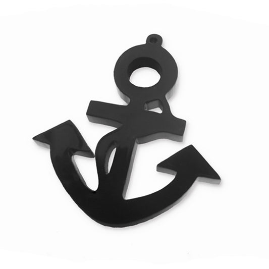 Rounded anchor laser cut charm