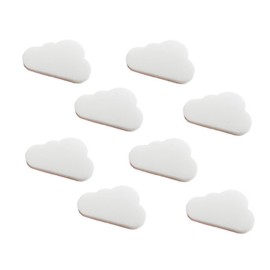 8 cloud cabochons, laser cut