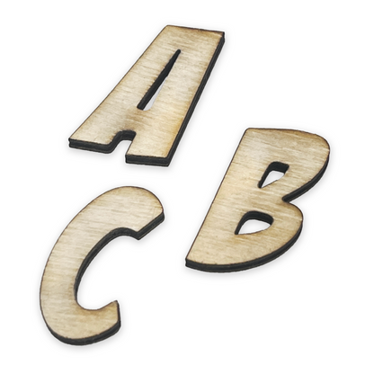 Comic book font letter wood blank, Any letter & size