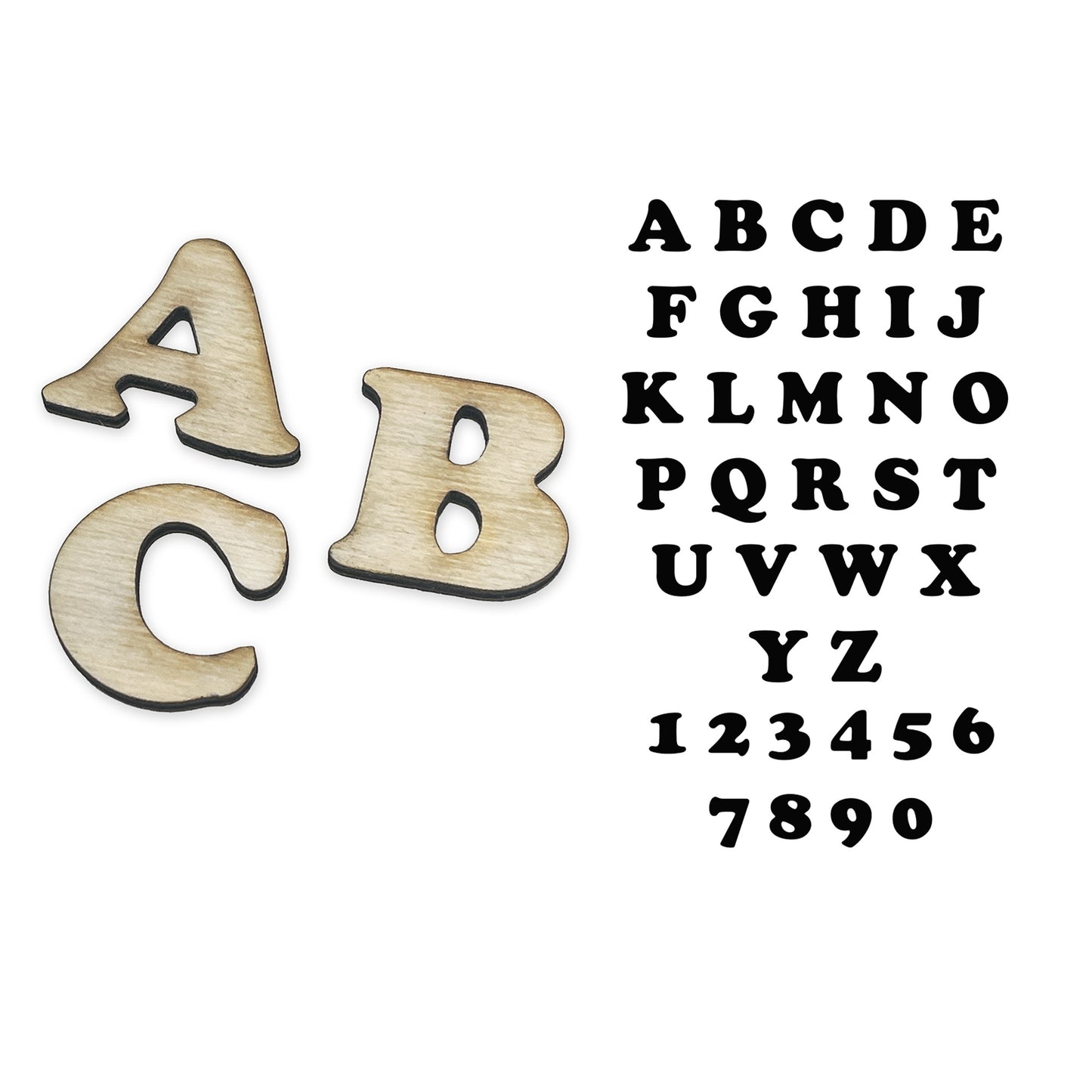 Retro font letter wood blank, Any letter & size