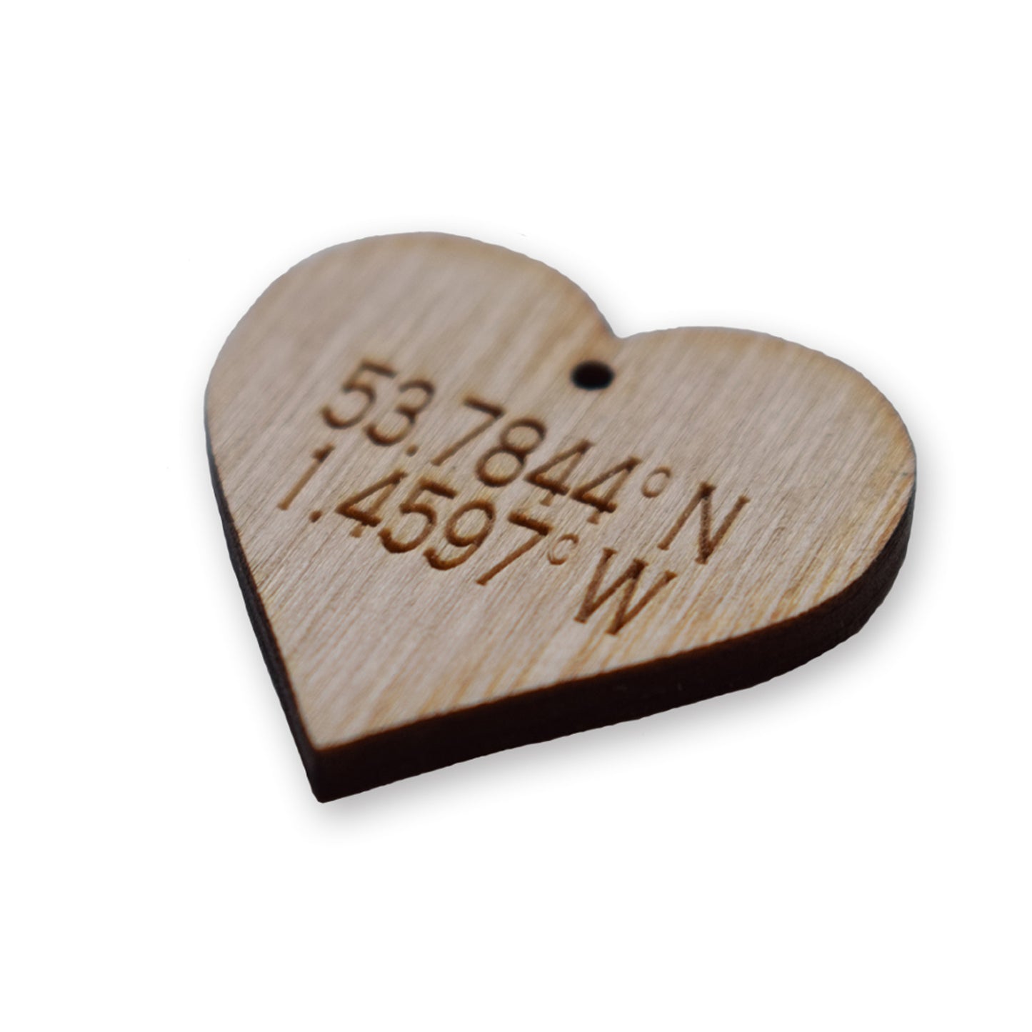 Heart CUSTOM coordinates laser cut charm