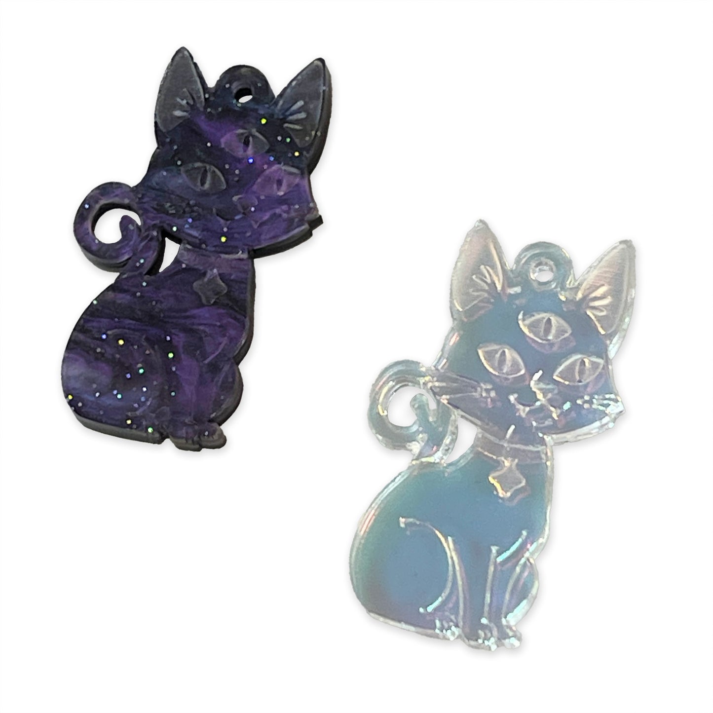 Cosmic Kitty laser cut charm