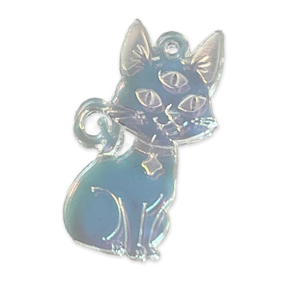 Cosmic Kitty laser cut colour engraved charm