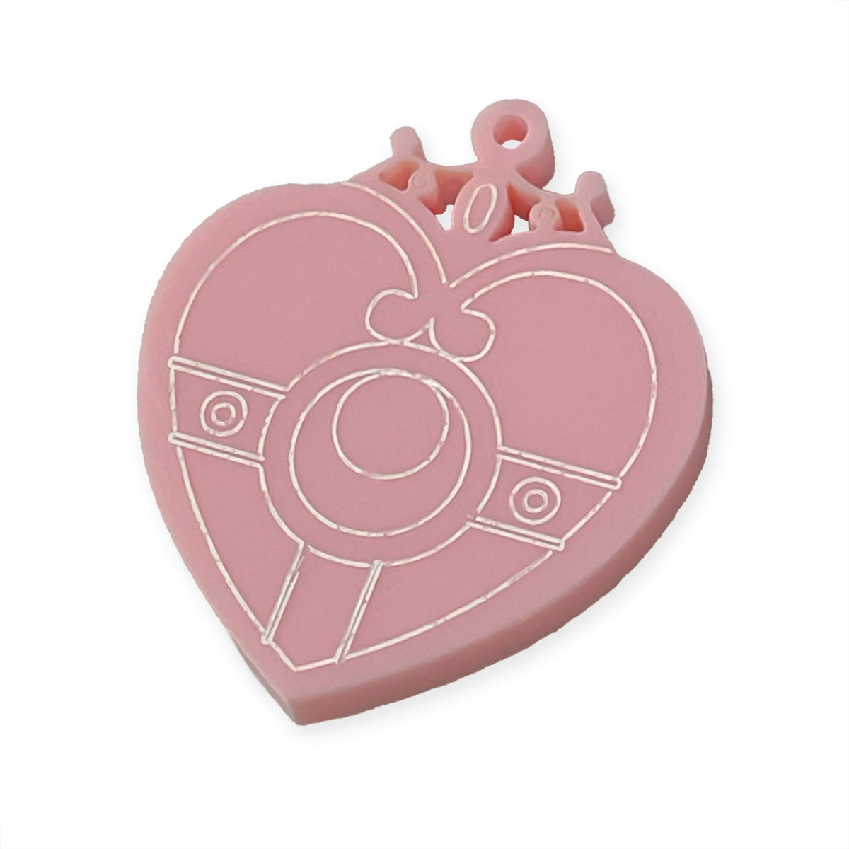 Cosmic heart Sailor Moon laser cut colour engraved charm