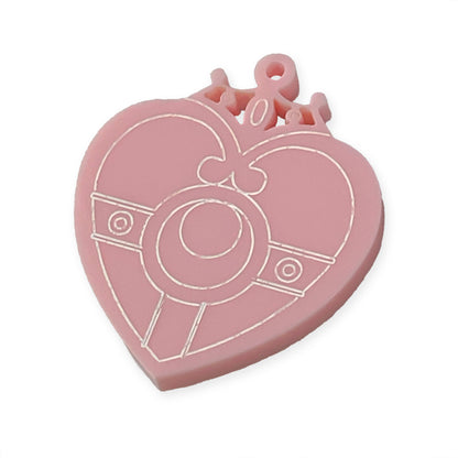Cosmic heart Sailor Moon laser cut colour engraved charm
