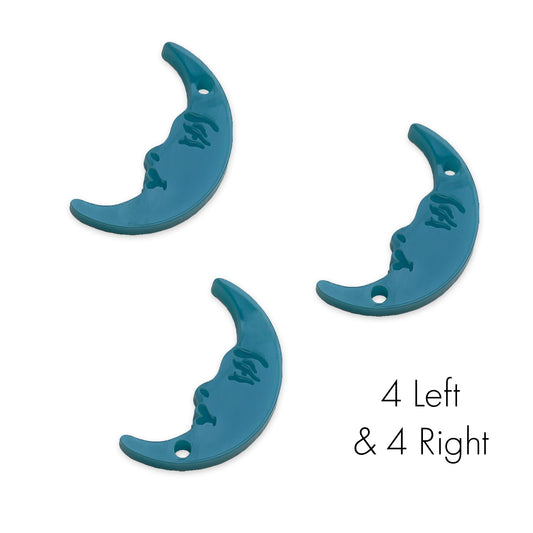 8 Moon face (4 Left & 4 Right) link shapes, 2cm