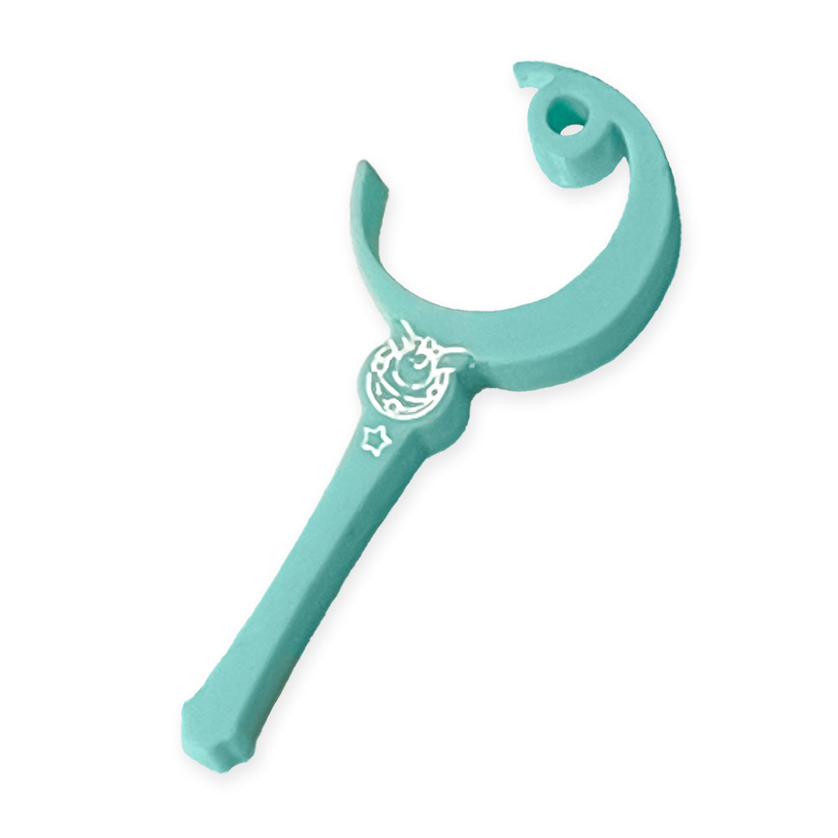 Crescent wand Sailor moon laser cut colour engraved charm