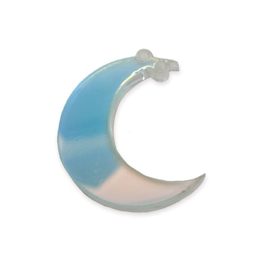 Crescent with hanging loop laser cut charm