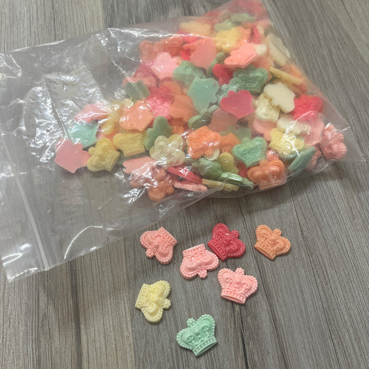 Bag of crown resin cabochons CLEARANCE BAG WHOLESALE