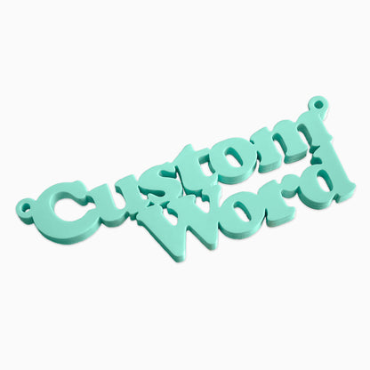 Retro font Custom word charm