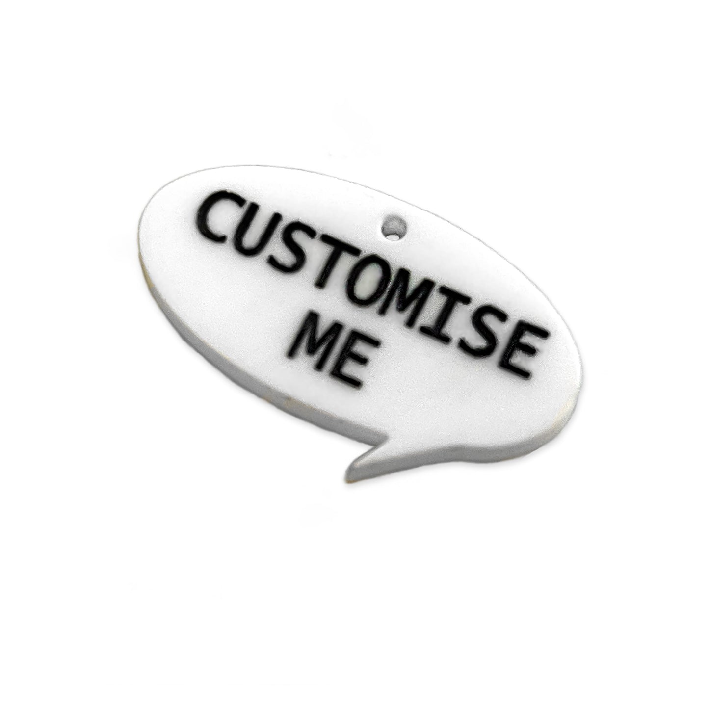 Custom Round Speech bubble laser cut charm