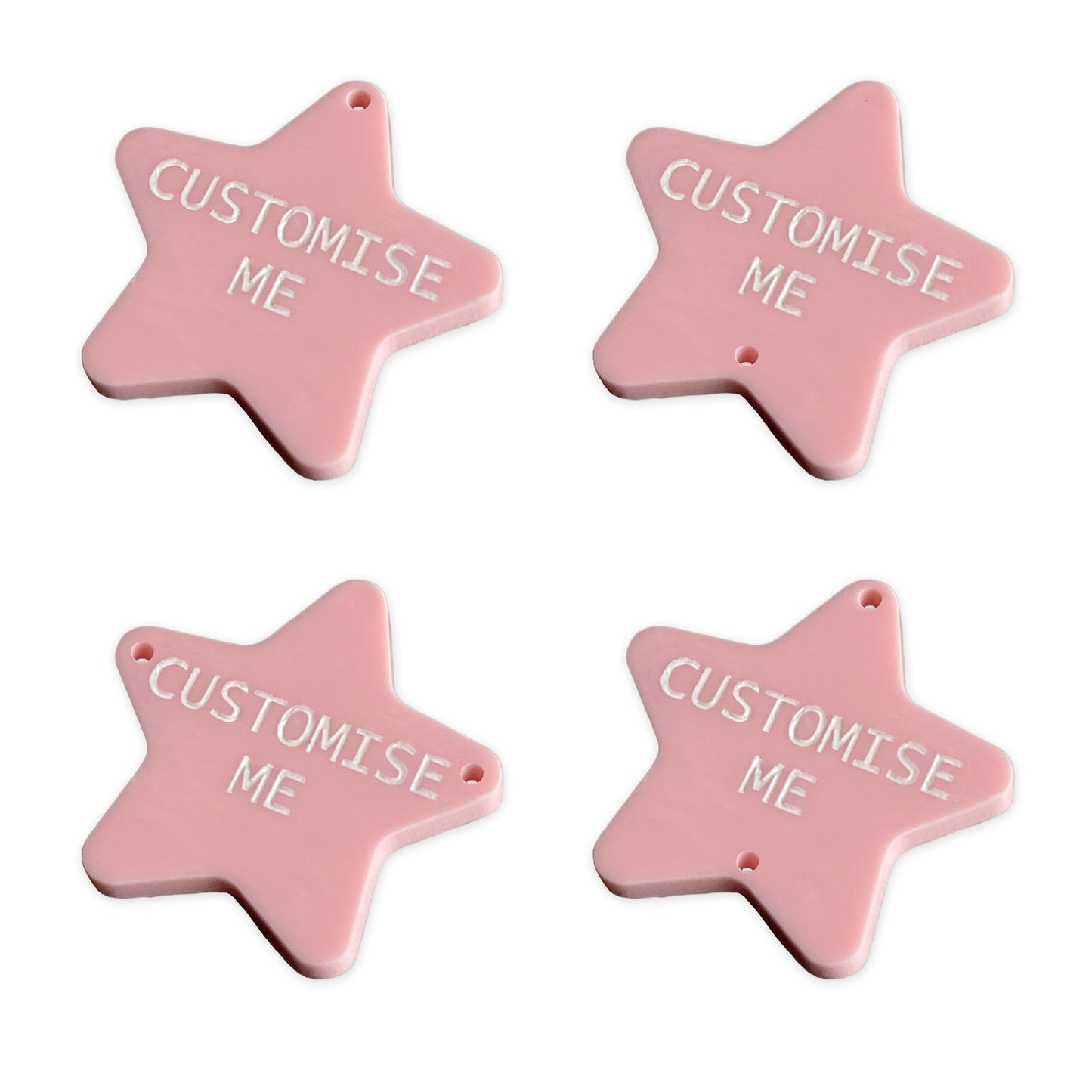 Custom wording Star laser cut charm