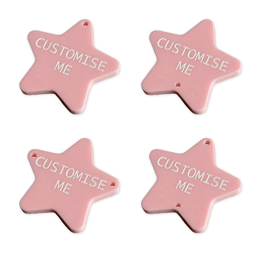 Custom wording Star laser cut charm