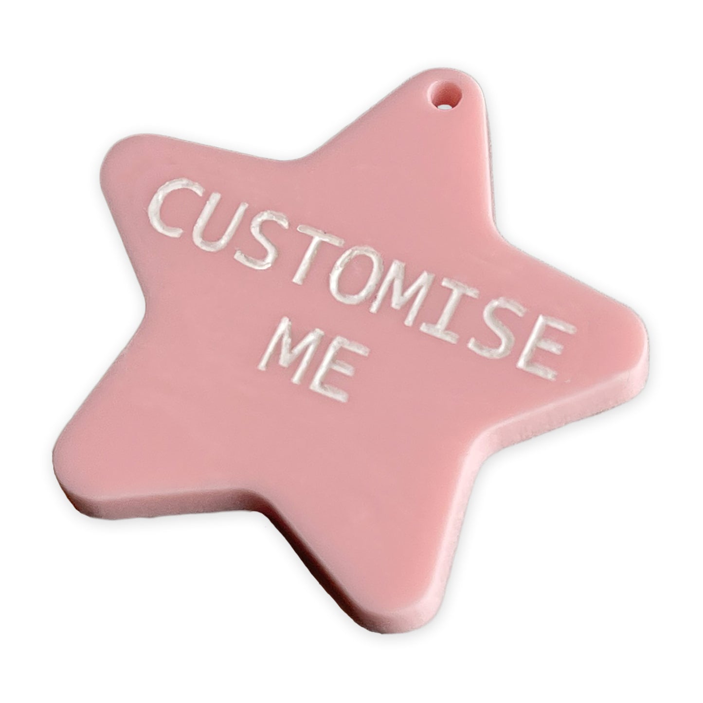 Custom wording Star laser cut charm