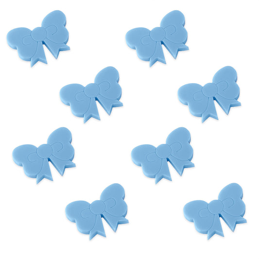 8 Cute bow cabochons, laser cut
