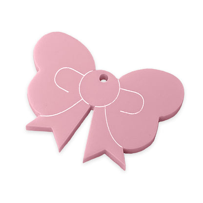 Cute bow laser cut charm