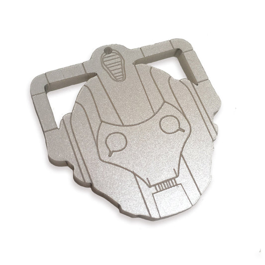 Cyberman laser cut and engraved charm