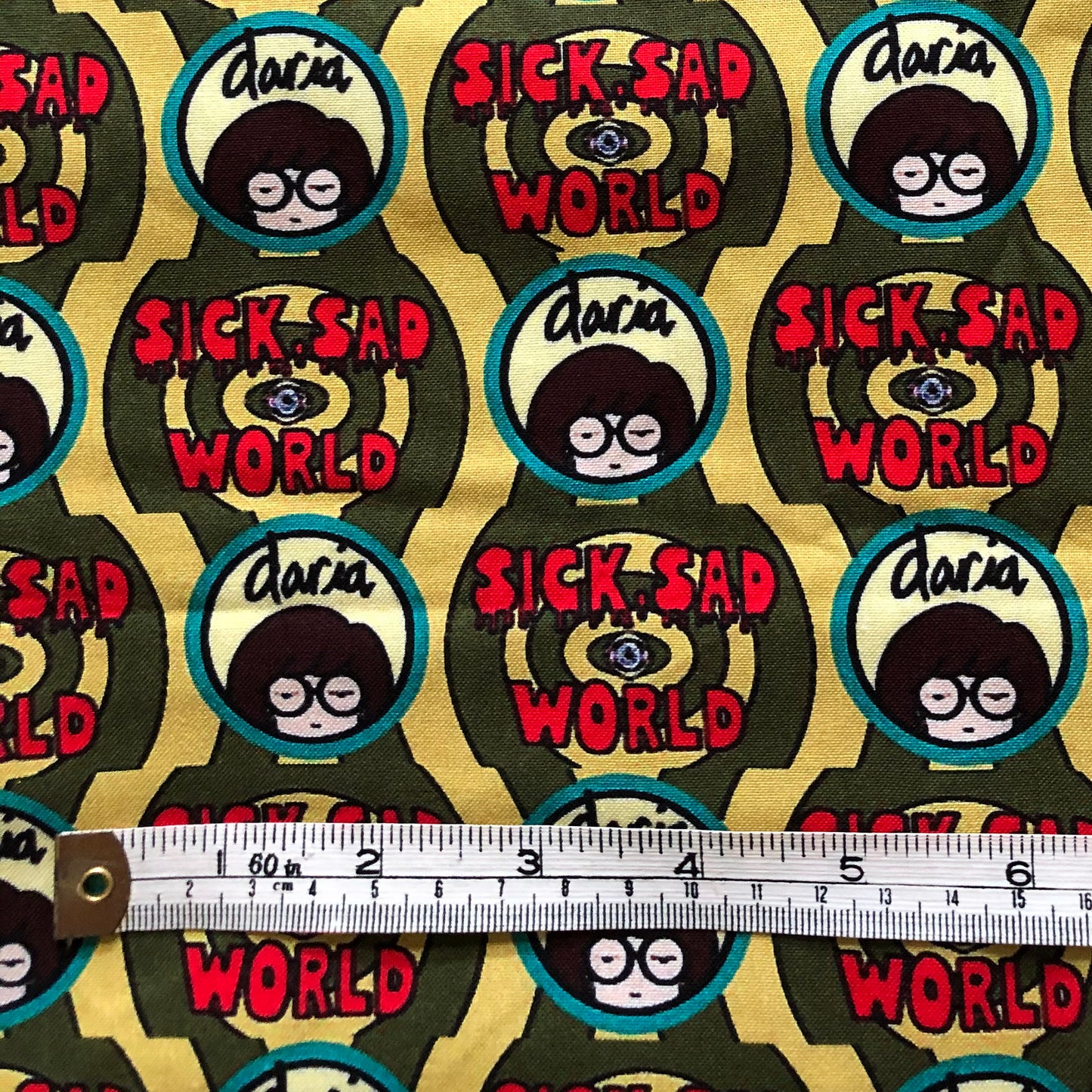 Daria sick sad world 100% cotton fabric