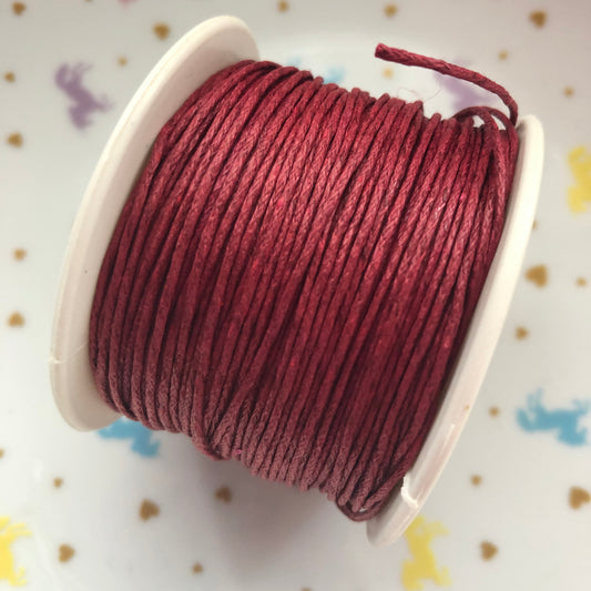 Burgundy cotton wax cord