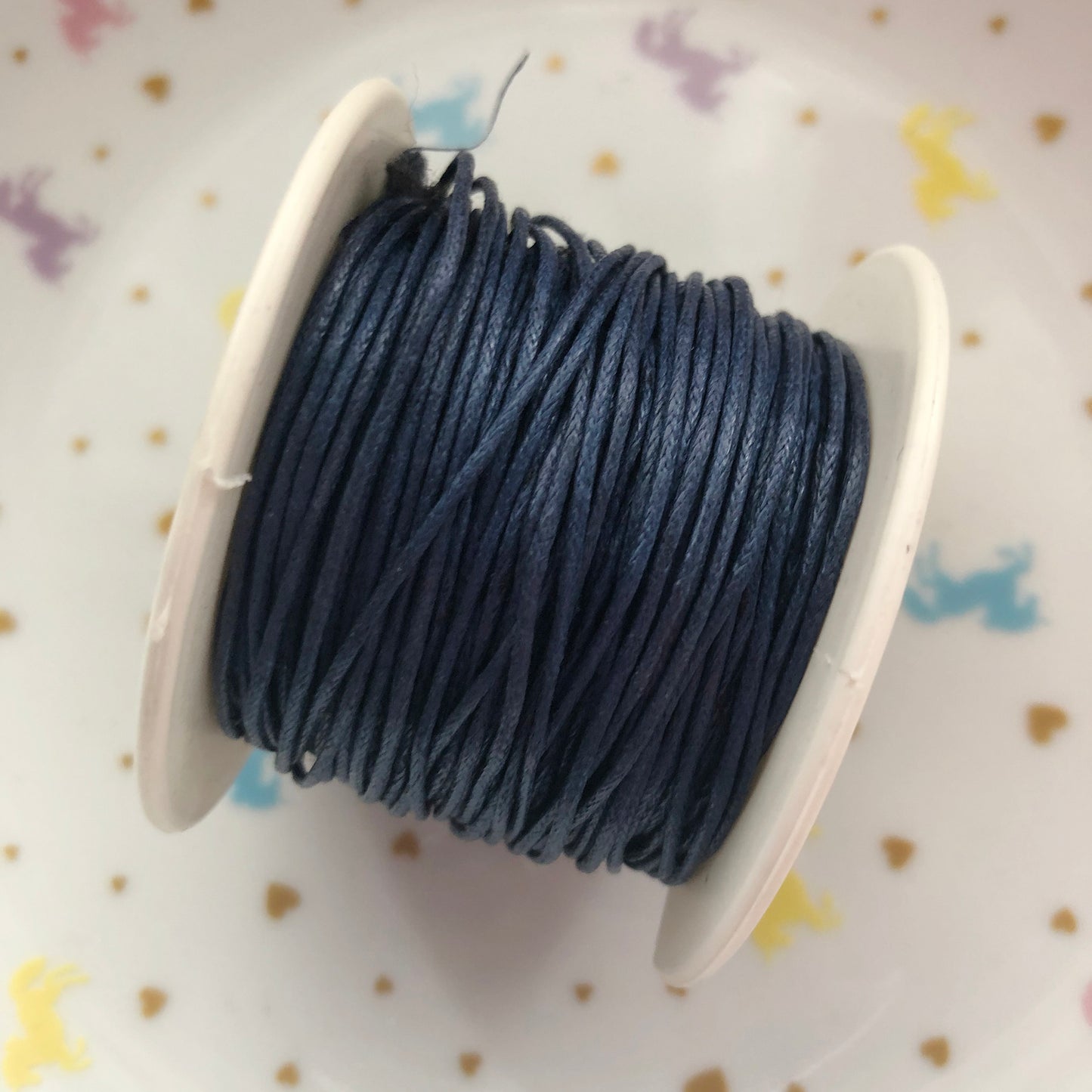 Dark blue cotton wax cord