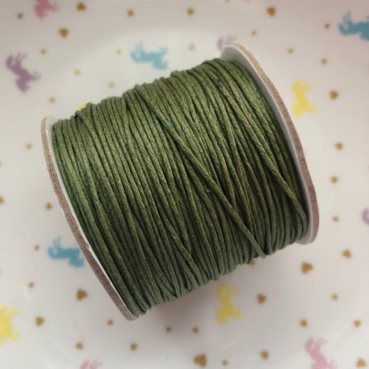 Army green cotton wax cord