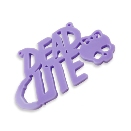 Dead cute laser cut word charm