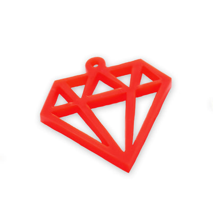 Diamond laser cut charm