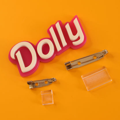 Dolly (Barbie style) custom word brooch kit