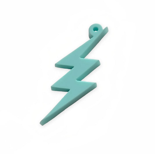 Double lightning laser cut charm