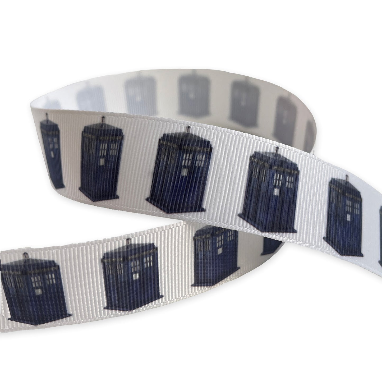 Dr Who grosgrain ribbon, 1 metre x 2.5cm