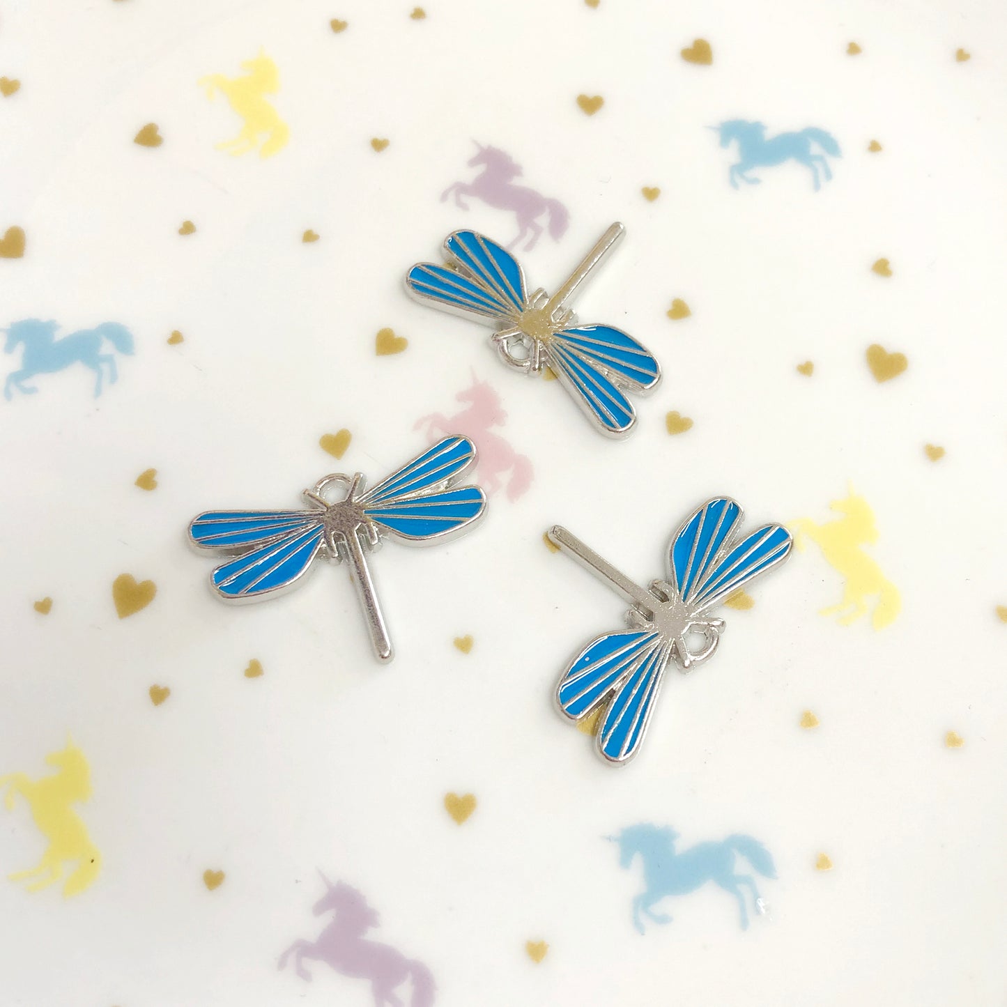 Dragonfly enamel charm