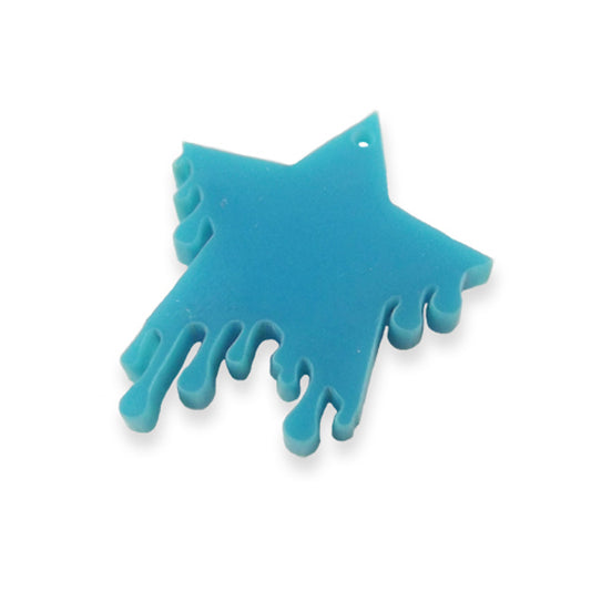 Dripping star laser cut charm